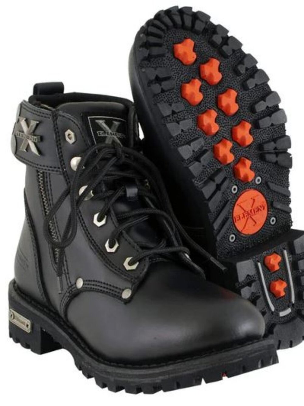 XElement Women's Black Zipper Motorcycle Boots